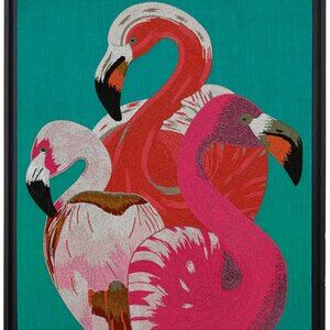 Jonathan Adler Beaded Wall Art - Flamingos ( 34.5" x 2" x 39.5" )